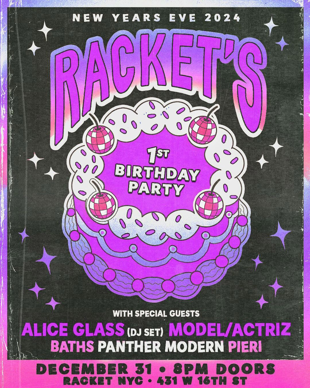 Model/Actriz added to Racket’s NYE show ++ Beacon Theatre pics & setlist