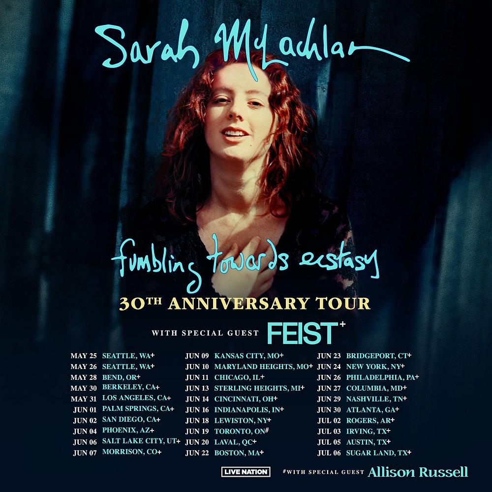 Sarah McLachlan Announces Fumbling Towards Ecstasy 30th Anniversary Tour with Feist
