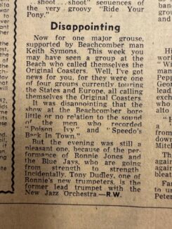 The Original Coasters’ November 1966 British tour